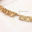 Vintage 1970s Zolotas Greek Revival 950 Silver Gilt Collar Necklace