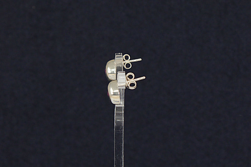 Silver & Ruby Earrings by Kit Heath