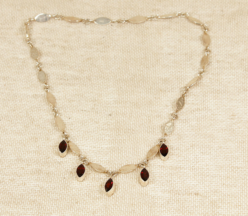 Silver & Almandine ‘Studio’ Necklace