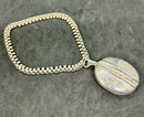 Antique Victorian Circa 1860 Sterling Silver Book chain Necklace & Locket
