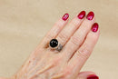 Distinctive Silver & Garnet Designer Ring by Suarti