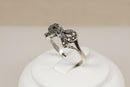 Pretty Art Deco Silver & Marcasite Bow Ring – Circa 1930s