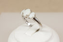 Silver & Fire Opal Trilogy Ring