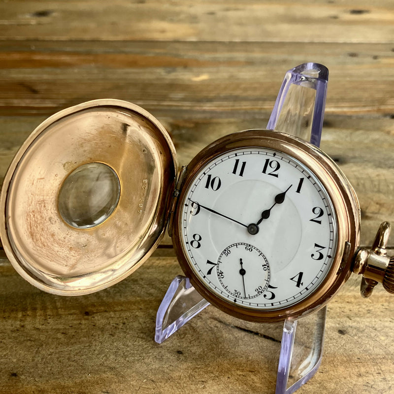 Gold Plated Half Hunter Pocket Watch