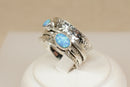 Silver & Opal Spinner Ring
