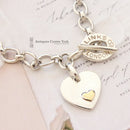 Links of London Sterling Silver Heart Charm Bracelet – Professionally Polished
