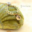 Victorian 9ct Ceylon Sapphire, Demantoid Garnet & Yellow Topaz Necklace
