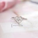 18ct White Gold Heart Cut Diamond 1.00cts Ring