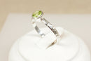 Silver & Peridot Solitaire Ring