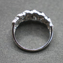 9ct white gold black and white diamond cluster ring