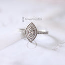 Platinum Marquise Diamond Cluster 1.00ct