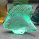 New Lalique: Mint green fish seal/sculpture
