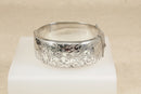 Vintage Silver Hinged Cuff Bangle 1959