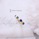 18ct Sapphire & Diamond Half Eternity Ring