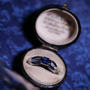 Vintage Platinum Pt900 Sapphire Diamond Tension Set Ring Size K