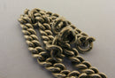 Heavy Antique Solid Sterling Silver Double Albert Pocket Watch Chain Bir 1912