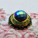 Vintage Gold Tone & Faux Jewelled Brooch