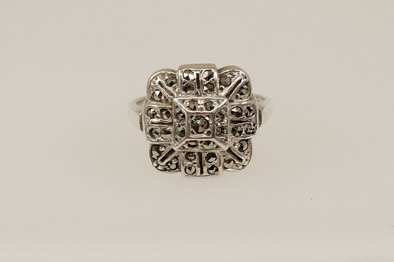 Silver & Marcasite Art Deco Ring