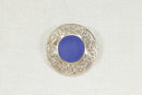 Impressive Sterling Silver & Lapis Lazuli Celtic Style Brooch