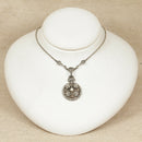 Silver, Marcasite Cultured Pearl and Seed Pearl Pendant / Necklace