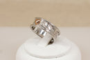 Clogau Sterling Silver ‘Sweetheart’ Cariad Diamond Ring with Welsh Gold Overlay