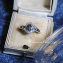 Platinum Pt900 Alexandrite Baguette Cut Diamond Crossover Ring With GIA Certificate Size L