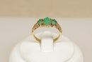 9ct Gold Emerald Trilogy Ring
