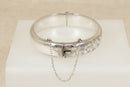 Classic Vintage Sterling Silver Hinged Bangle – Birmingham 1961