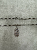 Vintage Hallmarked Silver Ingot Pendant on 18 Inch Curb Chain