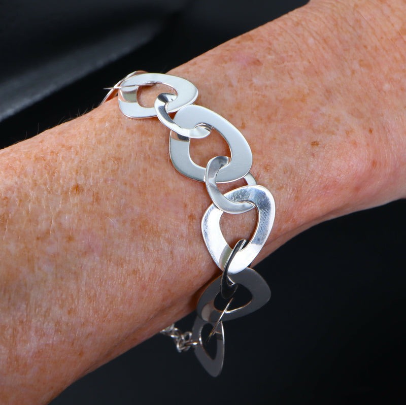 Silver designer Link Bracelet