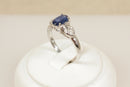 9ct White Gold Sapphire & Diamond Ring