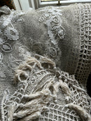 Tuscany filet Rose beautiful off white Cotton lace Panel 56”/90