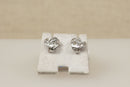 Silver & CZ Knot Ear Studs