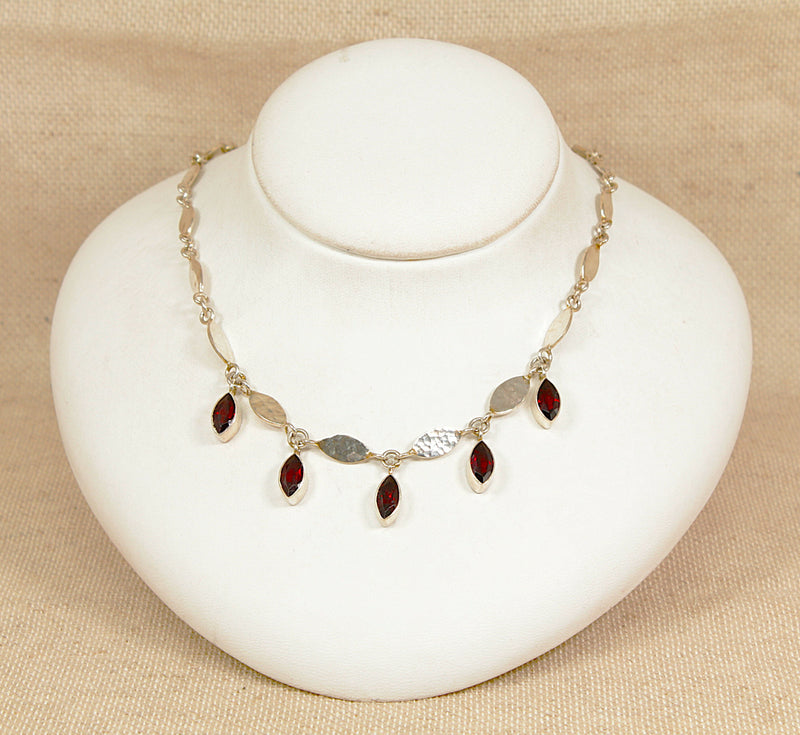 Silver & Almandine ‘Studio’ Necklace