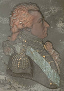 Admiral John Jervis, 1st Earl of St Vincent, Polychrome Wax Relief Portrait Profile.