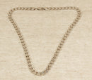 Silver Heavy Flat Curb Link Necklace Chain