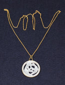 Classic Lalique Hirondelles Three Swallows Crystal Pendant – Vermeil Gold on Silver
