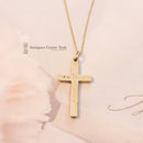 Vintage 9ct Garnet Cross & Chain