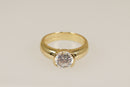 A Bold Silver Gilt & CZ Ring