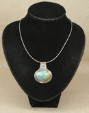 Beautiful Sterling Silver & Labradorite Pendant with Snake Collarette