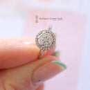 9ct White Gold Diamond Flower Halo Cluster 0.50ct
