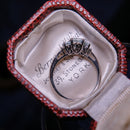 9ct White Gold Aquamarine Trilogy Ring With Diamonds Size P