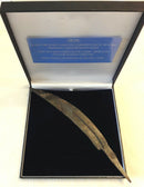 A Celtic Warriors Curved Iron Knife Blade.