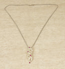 Silver & Ruby ‘Brutalist Style Pendant & Chain