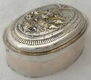 18th Century Continental, Parcel-Gilt, Silver Armorial Toilet Box. 9.8 troy ounces.