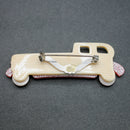 Lea Stein style limousine brooch