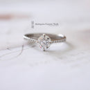 18ct White Gold Certified 0.90ct Diamond Solitaire Ring
