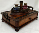HMS Foudroyant, 1897 Wreck Salvaged Oak and Copper Inkstand.