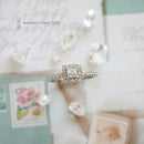 Platinum & Diamond Square Cluster Ring 0.50ct