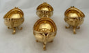 Four George III Silver Gilt Rams' Masks Salts. London 1783 William Pitts. 29.7 troy ounces.